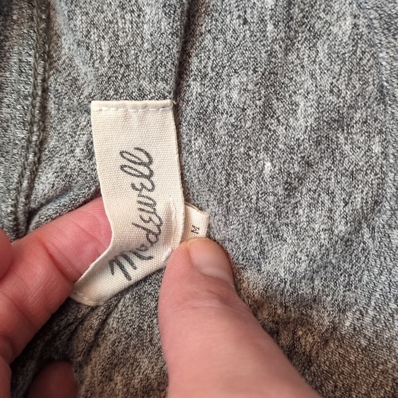 Madewell Long Sleeve Gray Crewneck Shirt Size Medium - Picture 2 of 4